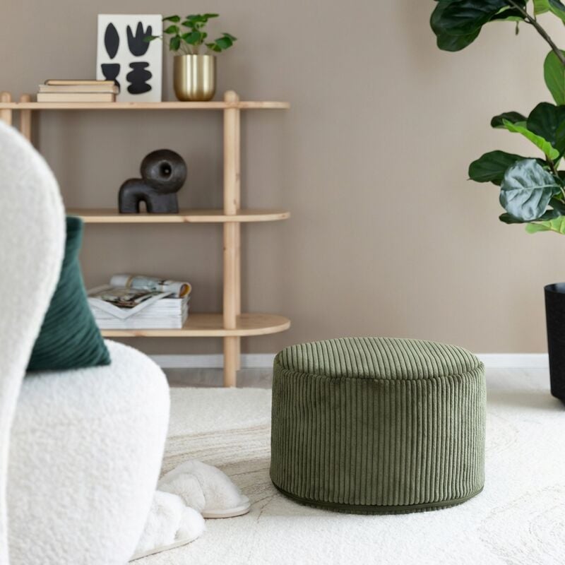 Hilla pyöreä rahi Ø45 cm oliivinvihreä